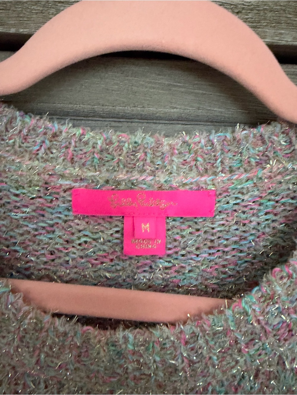 Lilly Pulitzer Gliana Multicolor Metallic Crewneck Sweater M - Picture 4 of 4